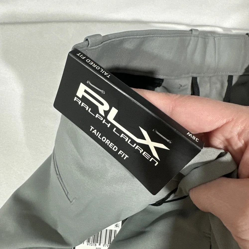 NWT $115 Rlx Ralph Lauren [ 38 ] Golf Tailored Fit Performance Shorts Grey U1663